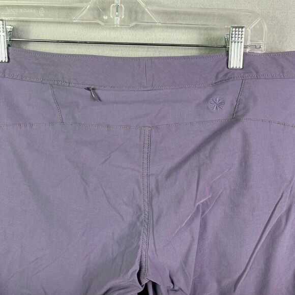 Athleta Womens Commuter Capris Pants Womens 8 Nylon Bermuda 32x18 Purple 819692 - Picture 11 of 16